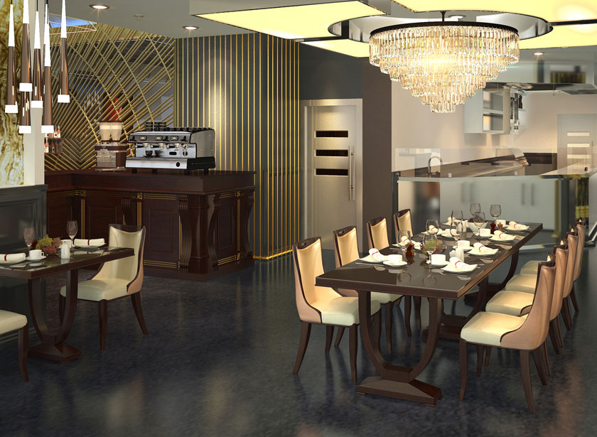 The Corniche London Restaurant 3d Model